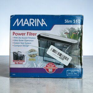 Marina Slim Filter S10 For Aquariums up to 10 US Gallons Hang On Power Filter